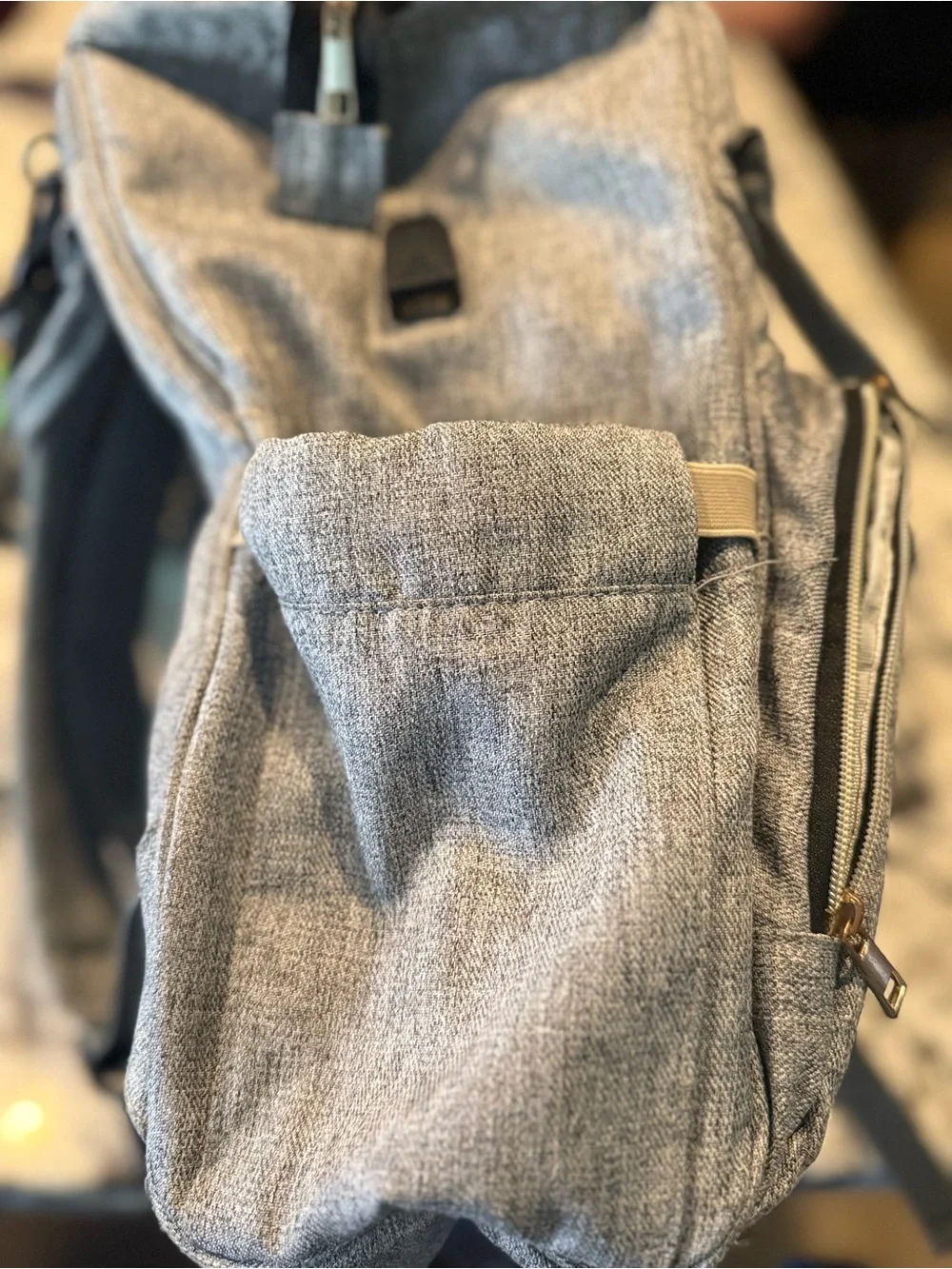 MOKALOO Gray Diaper Bag Backpack Baby Travel Bottle Pocket Organizer